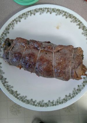 A picture of Stuffed flank steak.