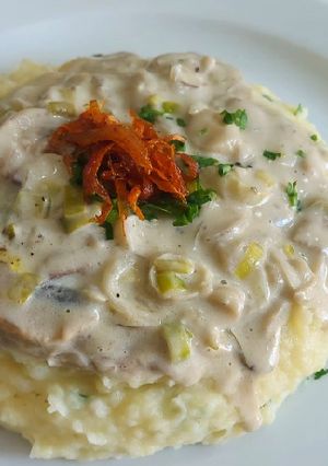 Una foto de Puré de papas cremoso (sin colar)