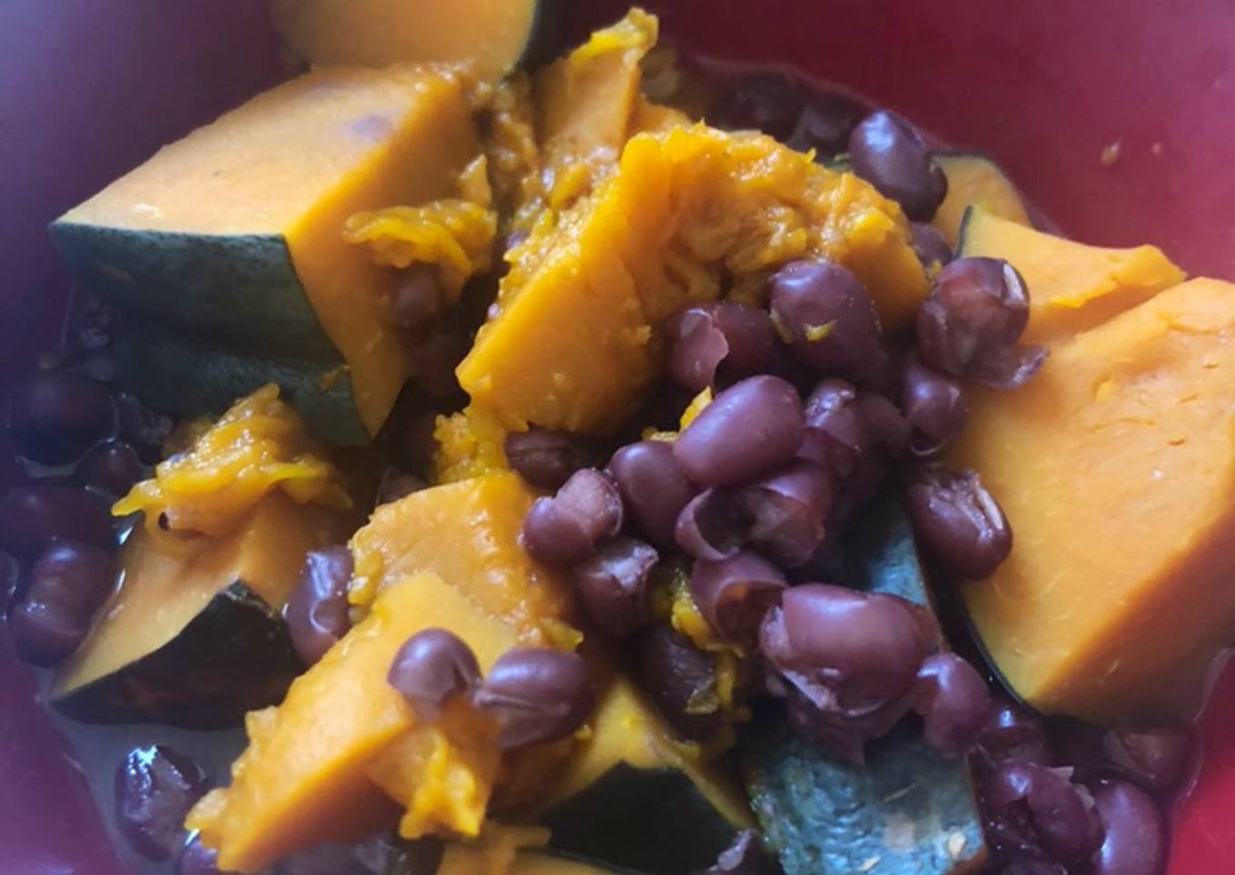 Azuki (red) beans and squash - vegan