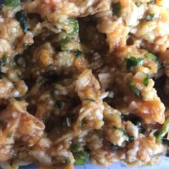 A picture of Baingan ka bharta (brinjal eggplant) also called.