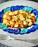 Calamares encebollados con sobrasada