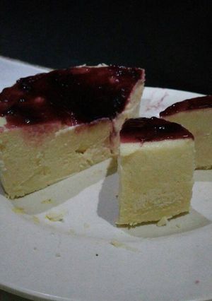 Foto resep Blueberry cheese cake simple