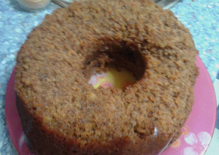 Bizcocho de zanahoria, nueces y miel (sin azúcar)