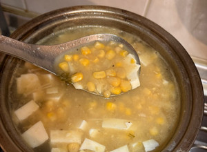簡單料理_玉米馬鈴薯濃湯（全素） 的食譜成品照片