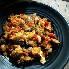 A picture of Terong Balado.