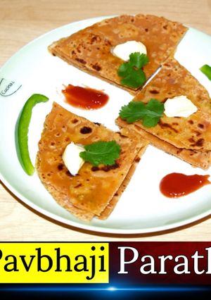 A picture of Pav Bhaji Paratha.