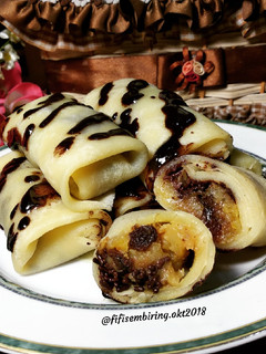 Foto resep Pancake Gulung Pisang Coklat Kismis