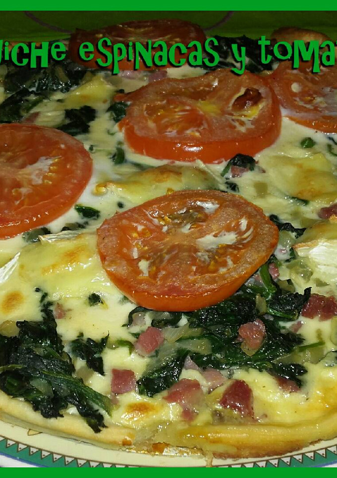 Una foto de ☆Quiche espinacas y tomate☆