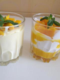 A picture of Eggless Mango Mousse.