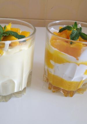 A picture of Eggless Mango Mousse.