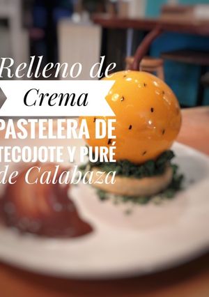 Una foto de Crema pastelera saborizada de tejocote y puré de calabaza