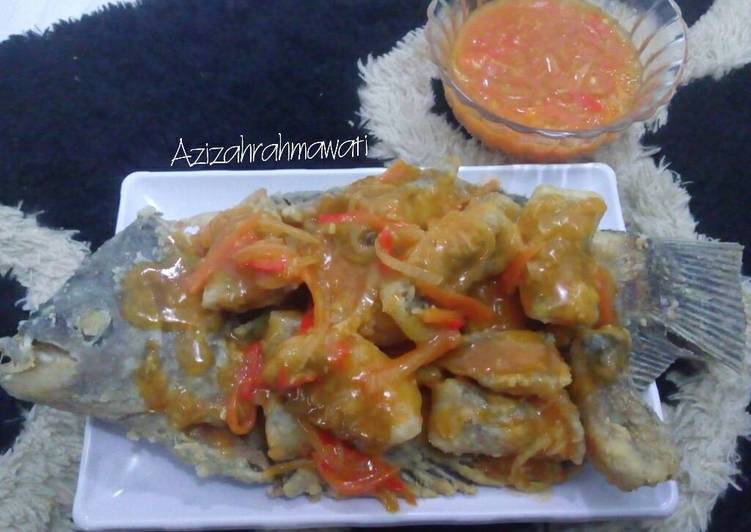 Ikan gurame crispy asam manis