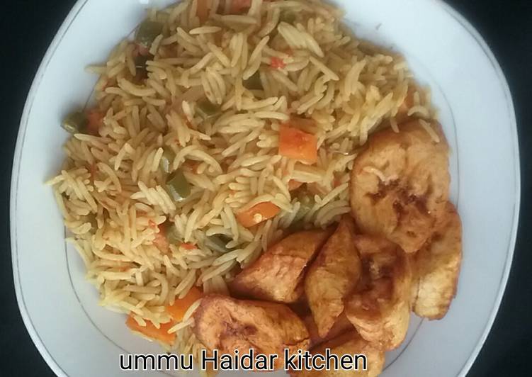 Basmati rice with plantain