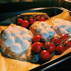 Chicken stuffed with spinach and mozzarella 🤍 A picture of Chicken stuffed with spinach and mozzarella 🤍.