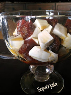 Una foto de Ensalada de membrillo