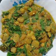A picture of Palak ki sabzi.