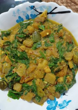 A picture of Palak ki sabzi.