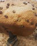 Pan de leche con🍇 pasas, pepitas de 🍫y coco (en panificadora)