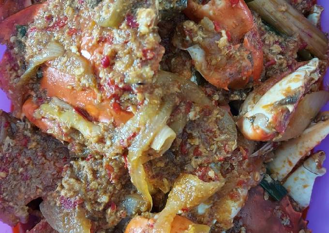 Cara Gampang Menyiapkan Kepiting saus padang yang Lezat