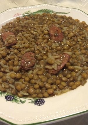 Una foto de Lentejas con chorizos