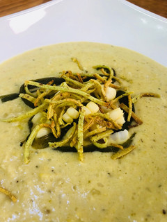 A picture of Sonoran-Style Creamed Corn Soup.