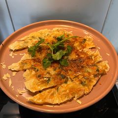 Crispy Golden Prawn Pancake A picture of Crispy Golden Prawn Pancake.