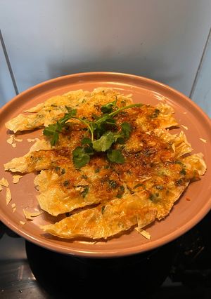 A picture of Crispy Golden Prawn Pancake.