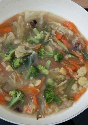 Foto resep Capcay kuah seafood + ayam