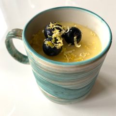 A picture of Pink Lemon Posset - Olde English dessert.