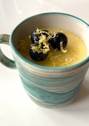 A picture of Pink Lemon Posset - Olde English dessert.
