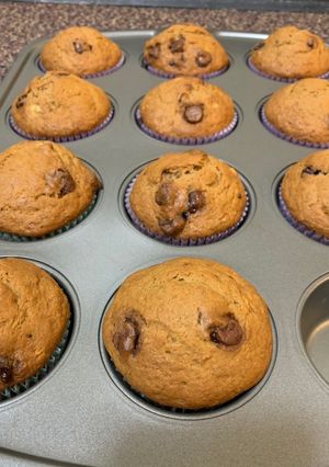 Foto resep Banana Muffin Chocolate Chips Aduk Garpu