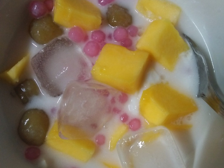 Cara Membuat Es bubur sumsum buah mangga Ekonomis Untuk Jualan