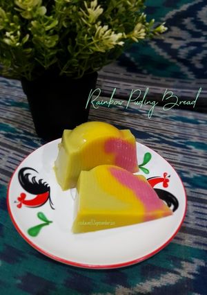 Foto resep Rainbow Puding Bread