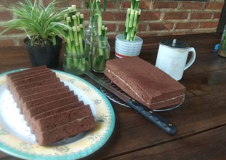 Brownies kukus lapis keju putih telur