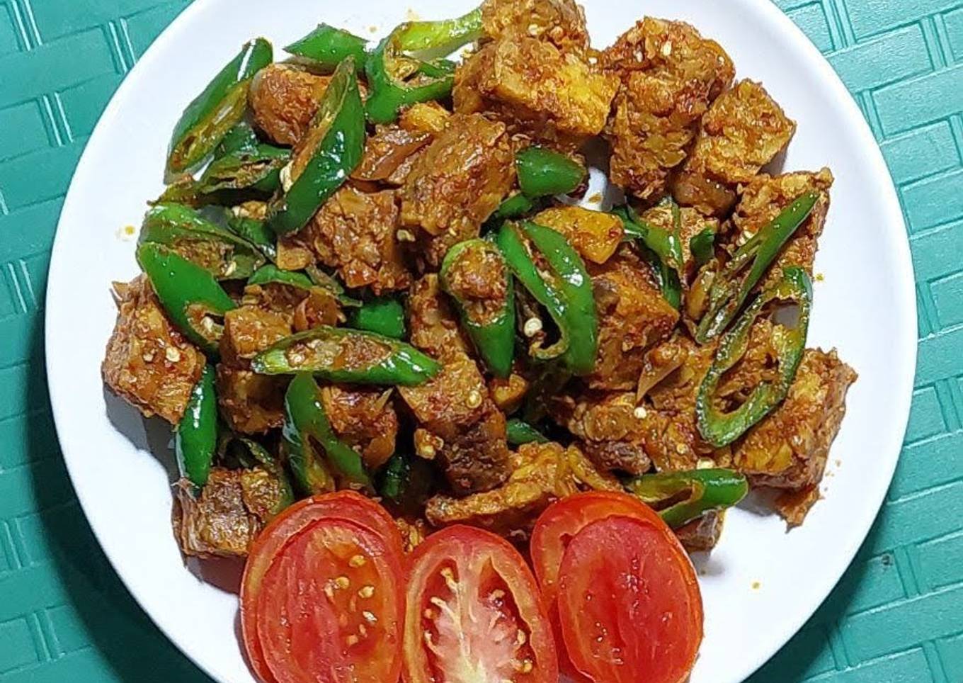 Oseng Tempe Cabe Hijau