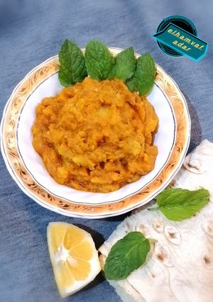عکسی از دستور خوراک کدو سبز وسیب زمینی