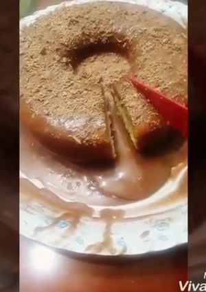 صورة لوصفة كيكة منزلية بالكاكاو