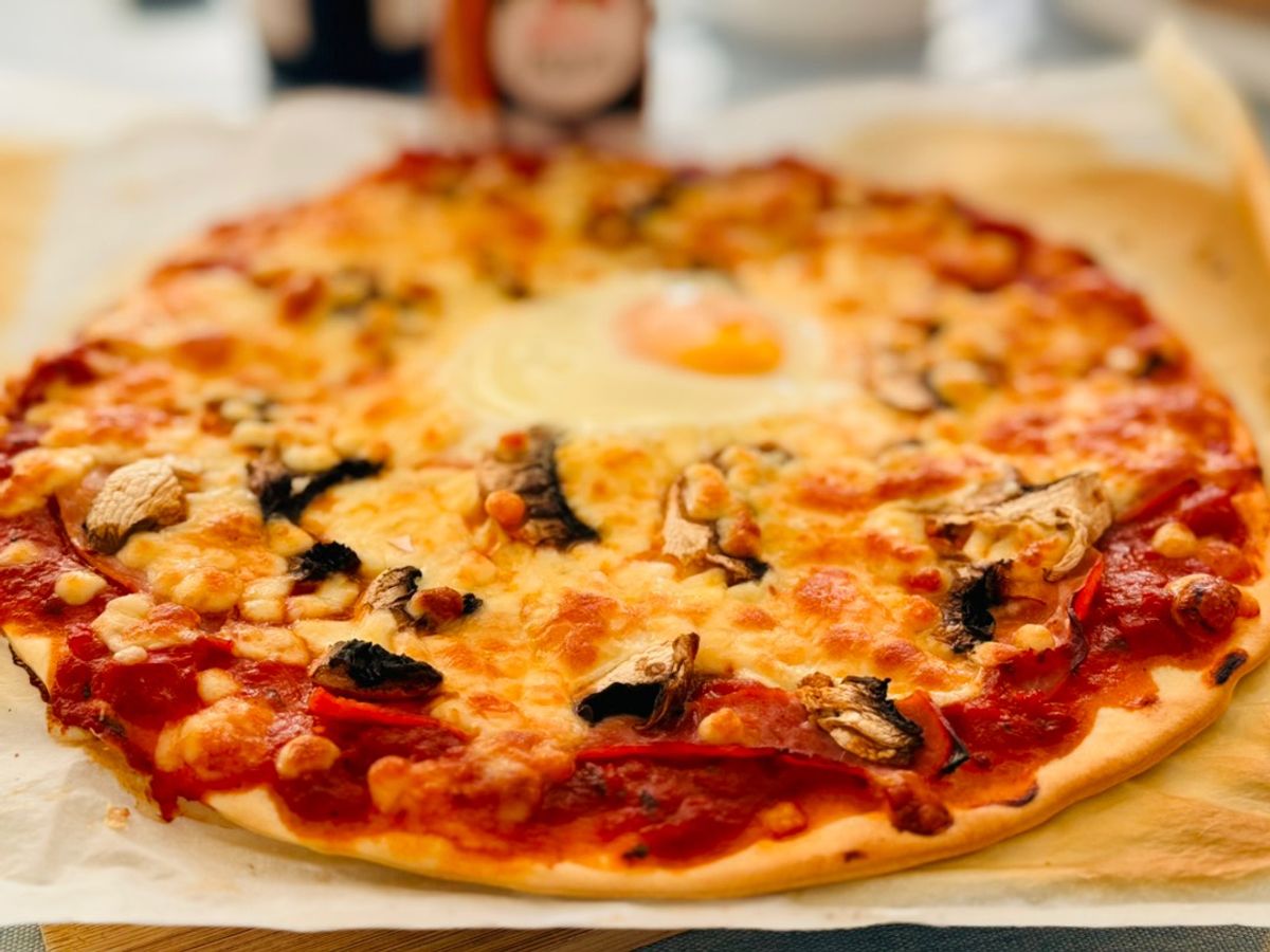 Pizza Nấm Mỡ, Jambon, Phô Mai Mozzarella Bonus Trứng Gà