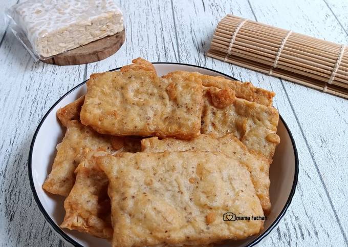 Resep Tempe Goreng Kriuk Ala Tepung Kobe Oleh Mama Fathan Cookpad