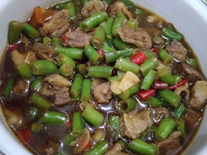 Langkah Mudah untuk Membuat Resep Asem-asem buncis daging iga yang Bisa Manjain Lidah