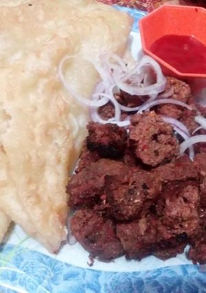 A picture of Beef Tikka boti resturent style bohat yummy bani.