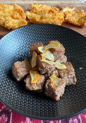 Foto resep Garlic butter saikoro beef