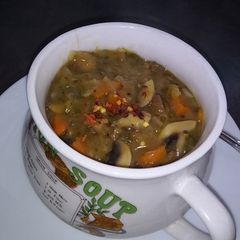 A picture of Vegetable soup.