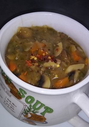 A picture of Vegetable soup.