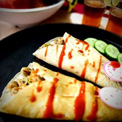 A picture of Mix veg in Crepe Style Wrap.