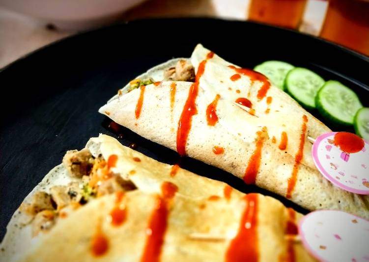 How to Prepare Perfect Mix veg in Crepe Style Wrap