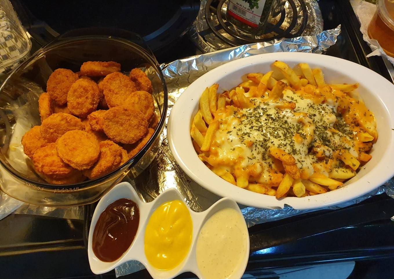 Papitas y nuggets sin grasa, un antojito de Domingo