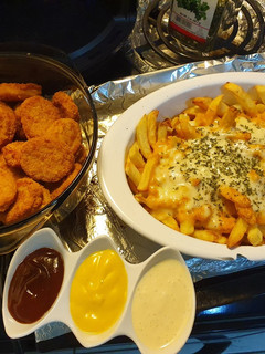 Una foto de Papitas y nuggets sin grasa, un antojito de Domingo