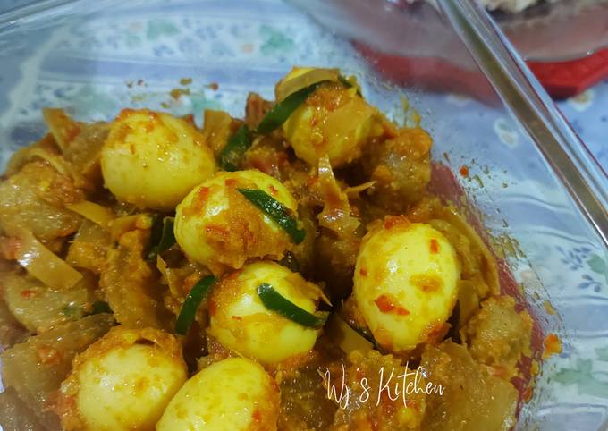 Resep Telur Puyuh Bumbu Kuning Oleh Wjs Kitchen Cookpad