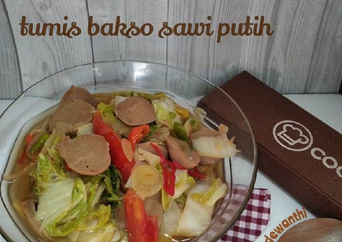 Resep tumis bakso sawi putih yang Menggugah Selera